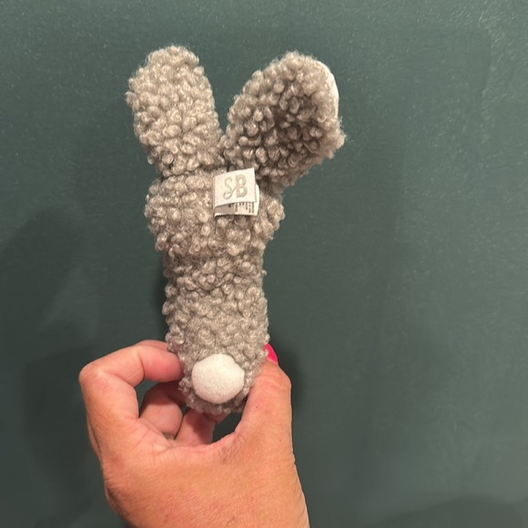 Woolly Bunnie Post Rattle gray STEPHAN BABY - Picture 3 of 8